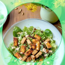 veganer Salat mit Tofu knuspertofu . veganes alltagstaugliches rezept