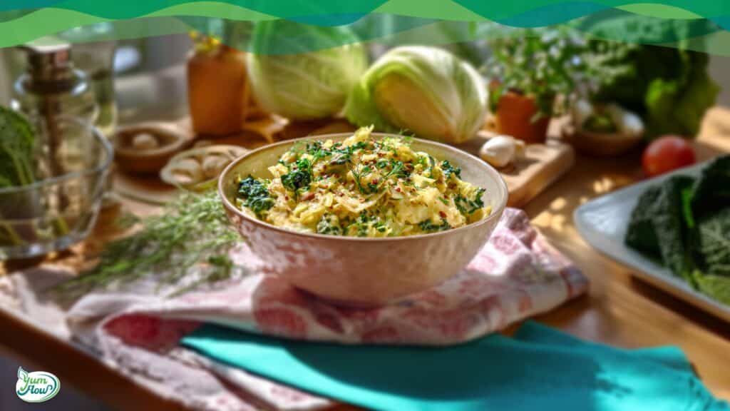 Rahm-Wirsing vegan mit Gemüse und Kräutern