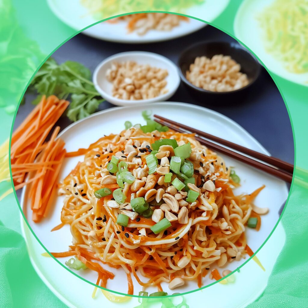 Mie-Nudeln vegan mit Erdnuss-Sauce