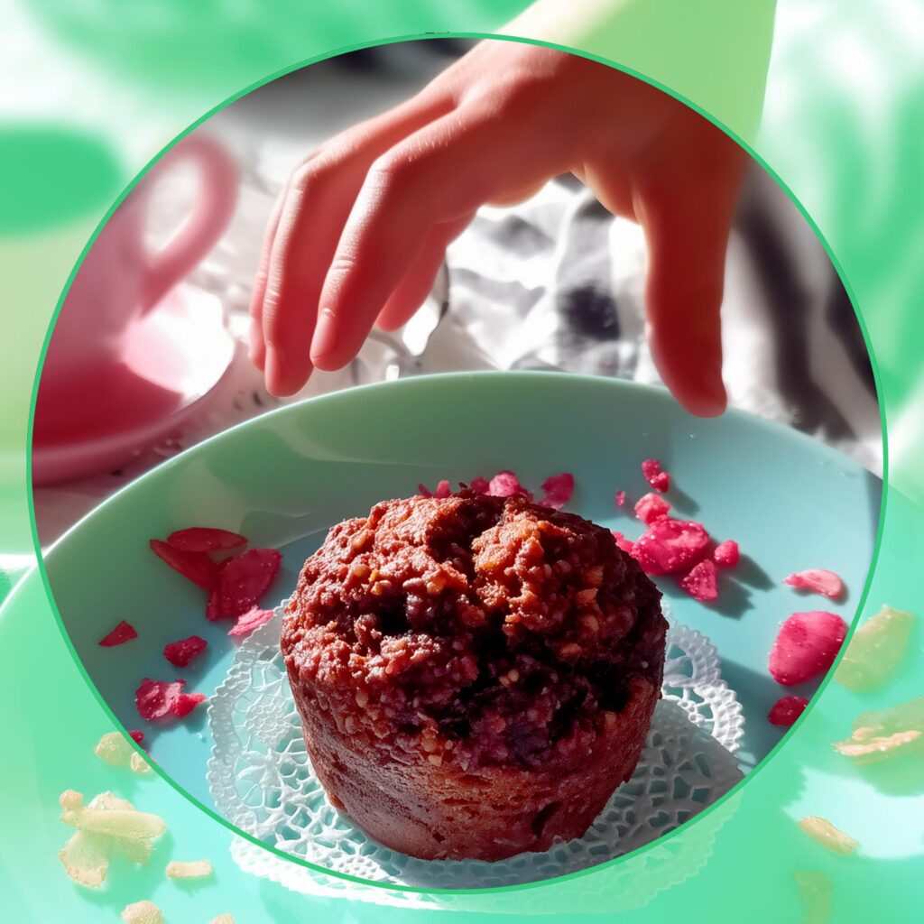 vegane Schokomuffins saftig zum Frühstück , low carb und zuckerfrei