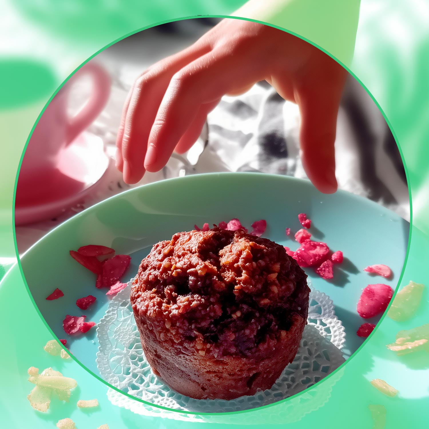 vegane Schokomuffins saftig zum Frühstück , low carb und zuckerfrei