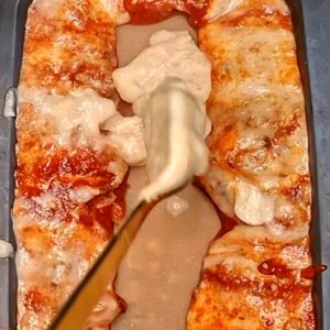 vegane Lasagne mit pilzen lecker angerichtet