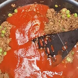 Herzhafte Vegane Linsen-Pfannkuchen, gefüllt mit Veggie-Hack, high protein, low carb