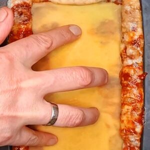vegane Lasagne mit pilzen lecker angerichtet