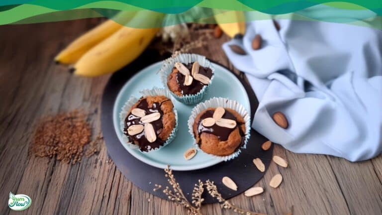 vegane Muffins mit Bananen + Erdnuss 9 vegane Muffins , vegan, zuckerfrei, low carb