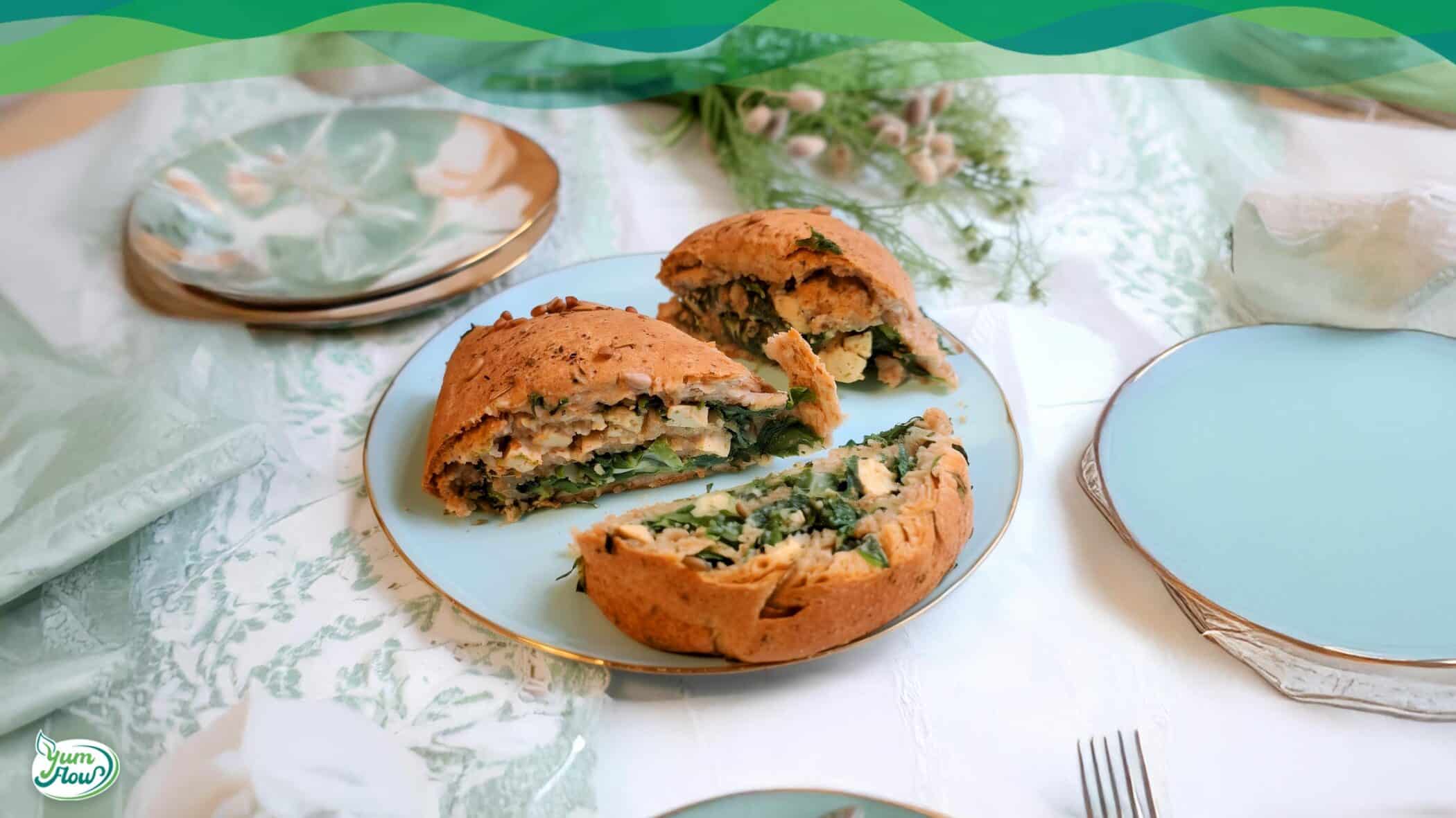 würziger Spinatkranz 13 veganes Rezept mit Spinat Spinatkranz low carb mit Spinat-Tofu-Füllung, Hefekranz