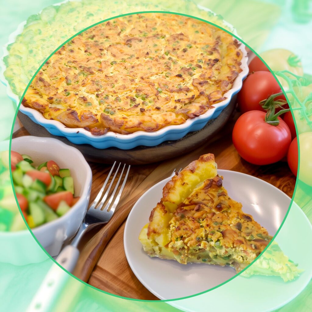 glutenfreie vegane quiche ohne boden, high protein, low carb