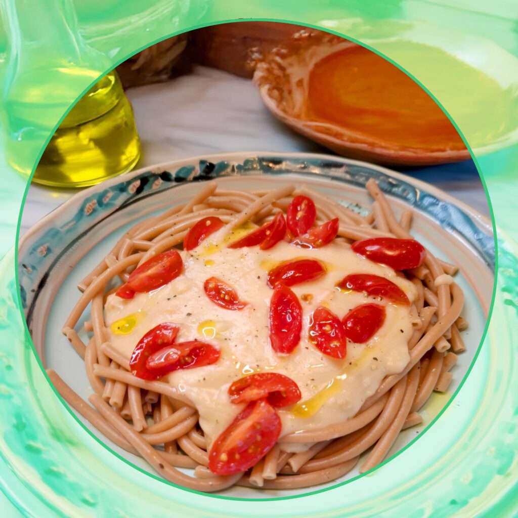 Vegane Soße cremig, High Protein, weiße Bohnen-Soße, plantbased, low carb