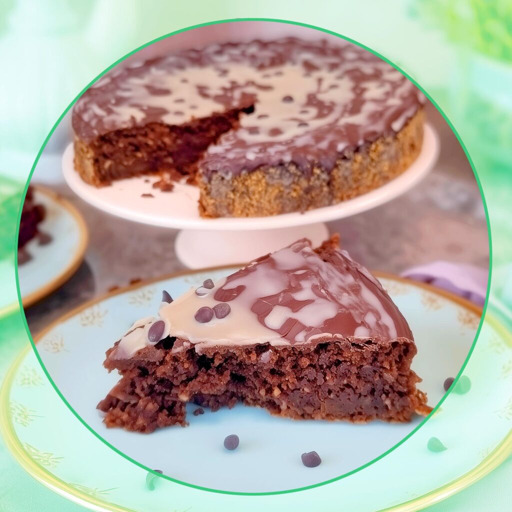 saftige veganer Schoko-Karotten-Kuchen, Rezept, low carb, high protein