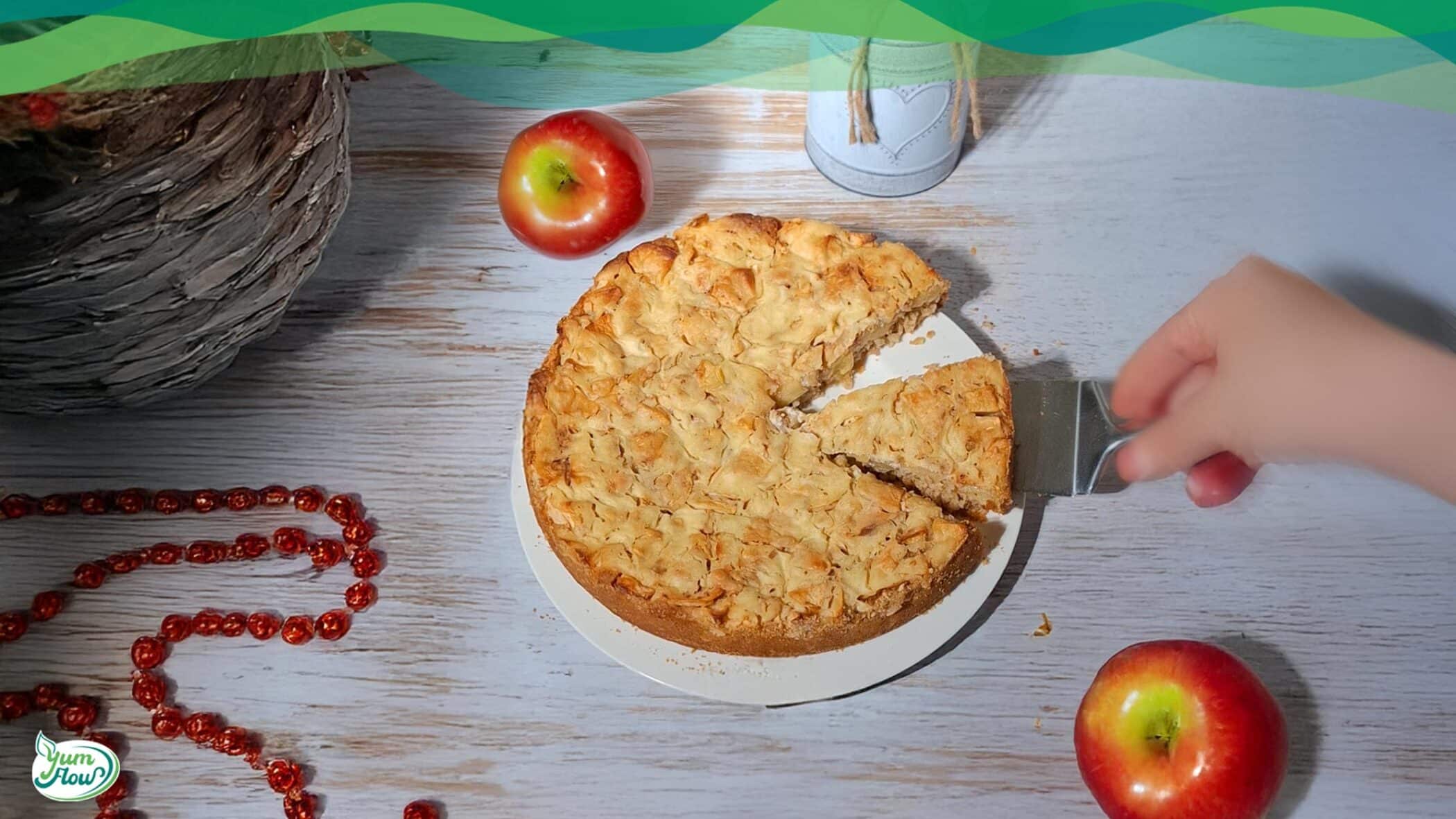 veganer Apfelkuchen + Guss 13 veganer apfelkkuchen wie apfel rahmkuchen, pflanzliches rezept ohne zucker wie vom bäcker - high protein und low carb