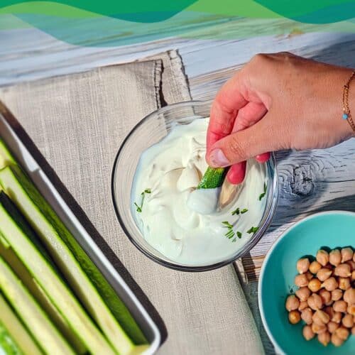 Vegane Mayo Rezept ohne Soja 2 Zucchini mit veganer Mayo und Kichererbsen