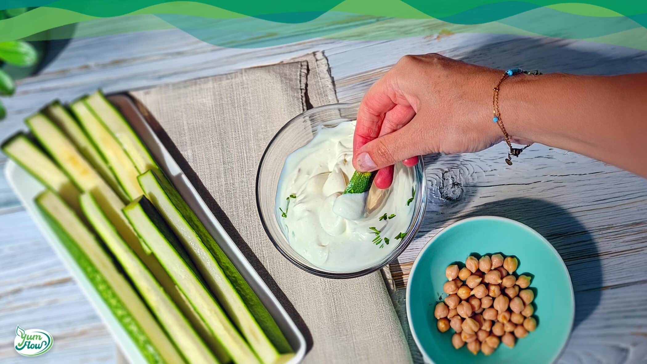 Vegane Mayo Rezept ohne Soja 11 Zucchini mit veganer Mayo und Kichererbsen