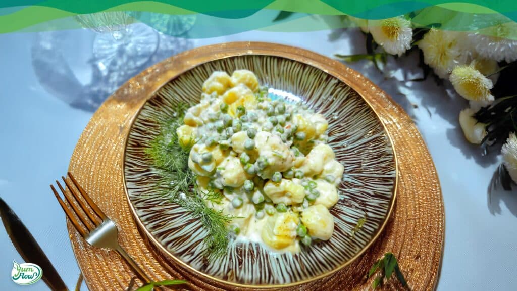 Vegane Gnocchi mit cremiger Sauce als Gnocchi Auflauf vegan als alltagstaugliches veganes Rezept