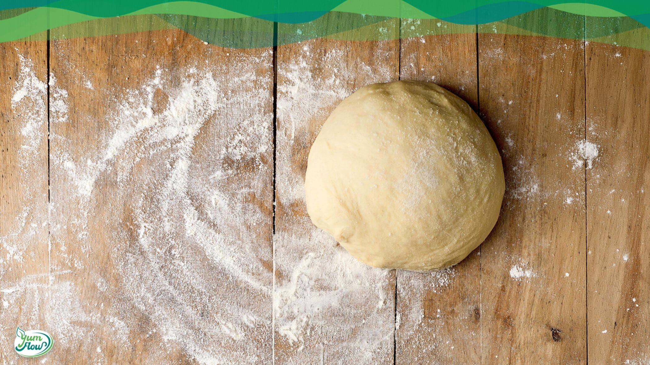 Veganer Hefeteig Grundrezept 11 veganer Hefeteig Grundrezept, Teigkugel auf Tisch