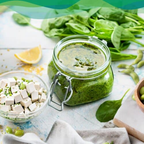 Edamame Pesto vegan + proteinreich 10 Edamame Pesto vegan proteinreich als alltagstaugliches veganes Rezept