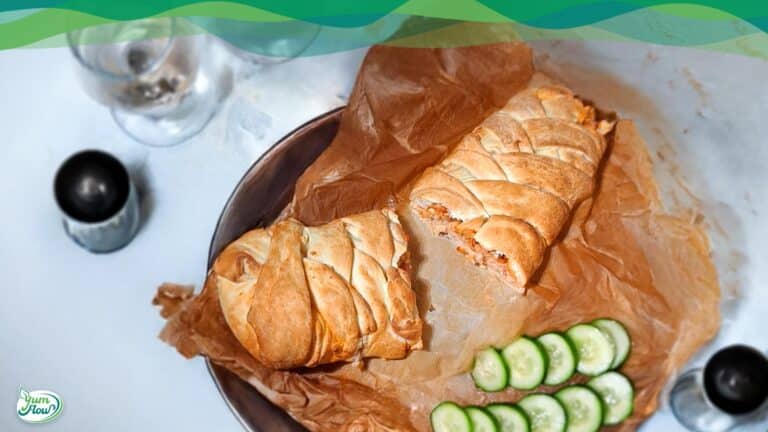 Veganer Pizza-Zopf mit Gurken mit herzhafter proteinreicher Füllung als alltagstaugliches veganes Rezept