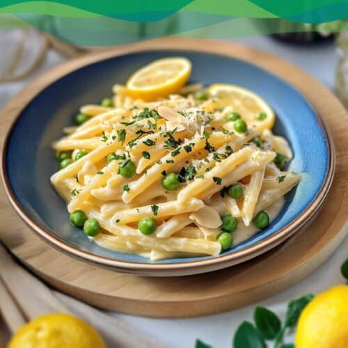 Zitronenpasta vegan One Pot 9 Vegane Zitronenpasta mit Erbsen als One Pot alltagstaugliches veganes Rezept