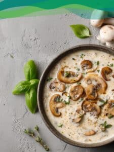 Pilz-Rahm-Sauce vegan 12 Cremige Pilz-Rahm-Sauce vegan mit Kräutern