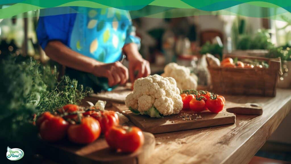 Frisches Gemüse auf einem Tisch für vegane ernährung für wohlbefinden mit alltagstauglichen veganen rezepten