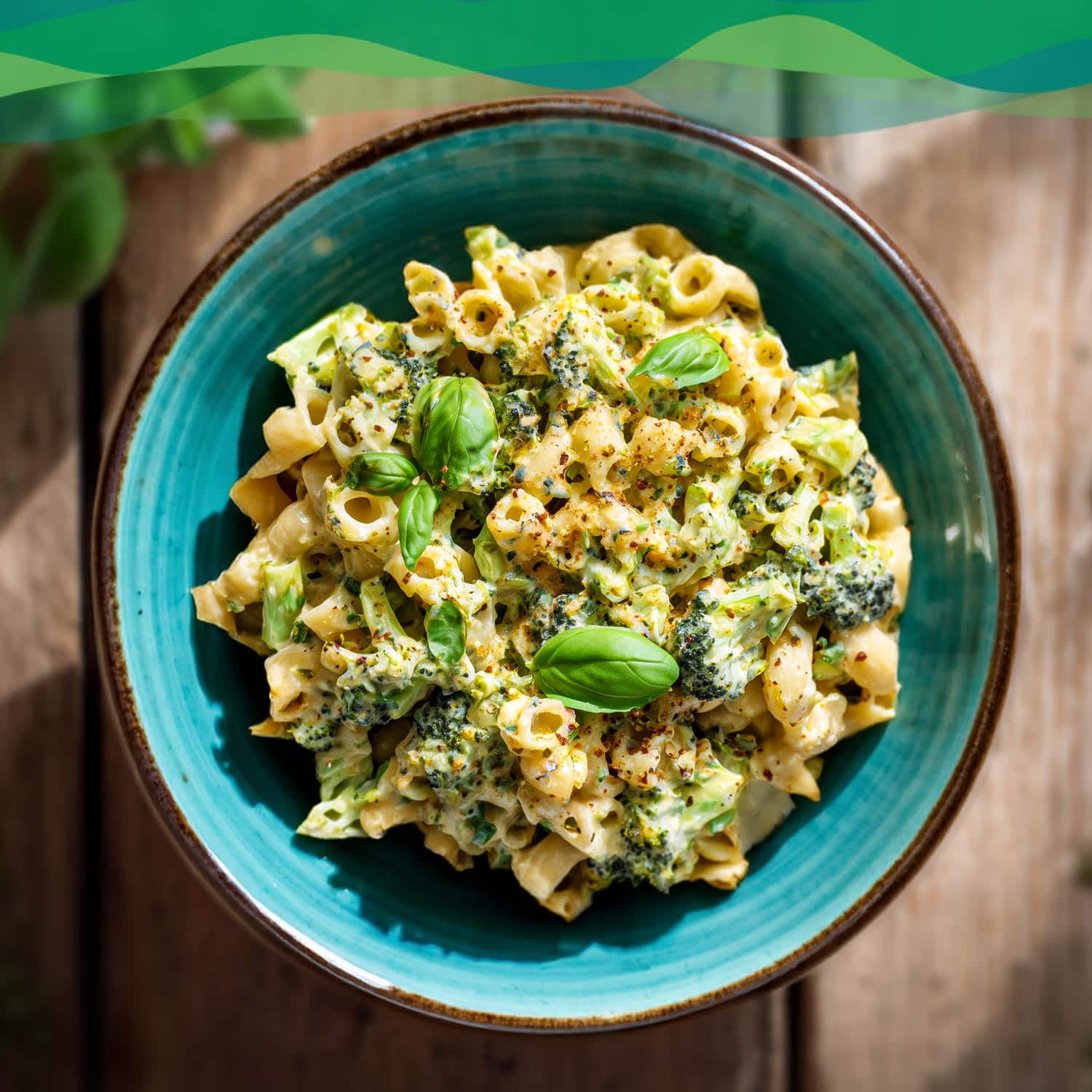 One-Pot-Pasta vegan mit Brokkoli 13 One-Pot-Pasta vegan mit Brokkoli und Basilikum