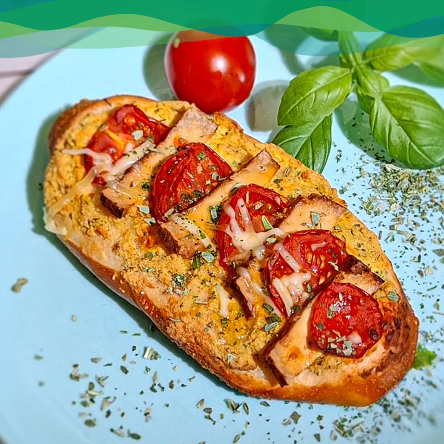 Vegane Laugenstangen mit Tofu-Creme 13 Vegane Laugenstange mit Tomaten und Basilikum