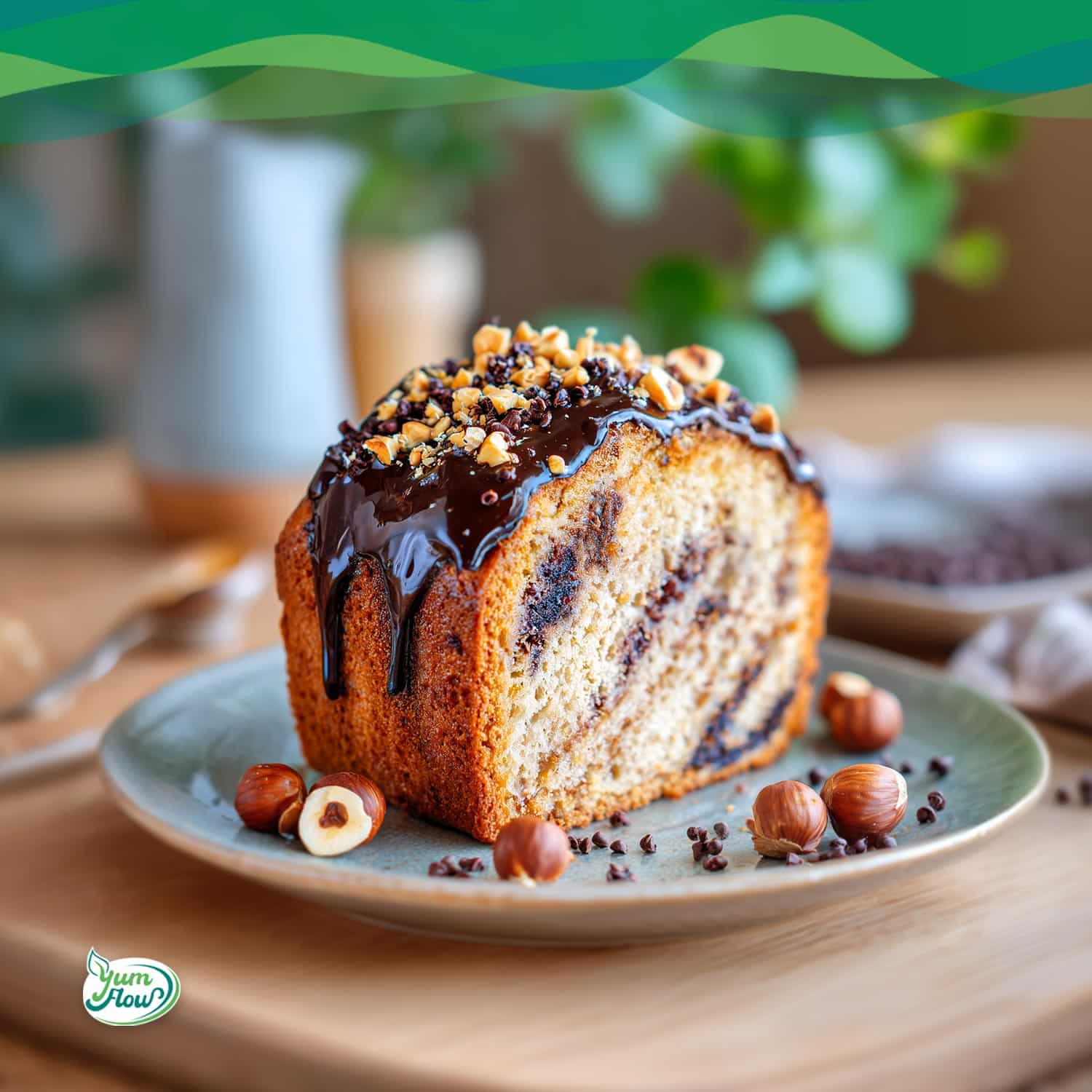 Veganer Marmorkuchen mit Nüssen