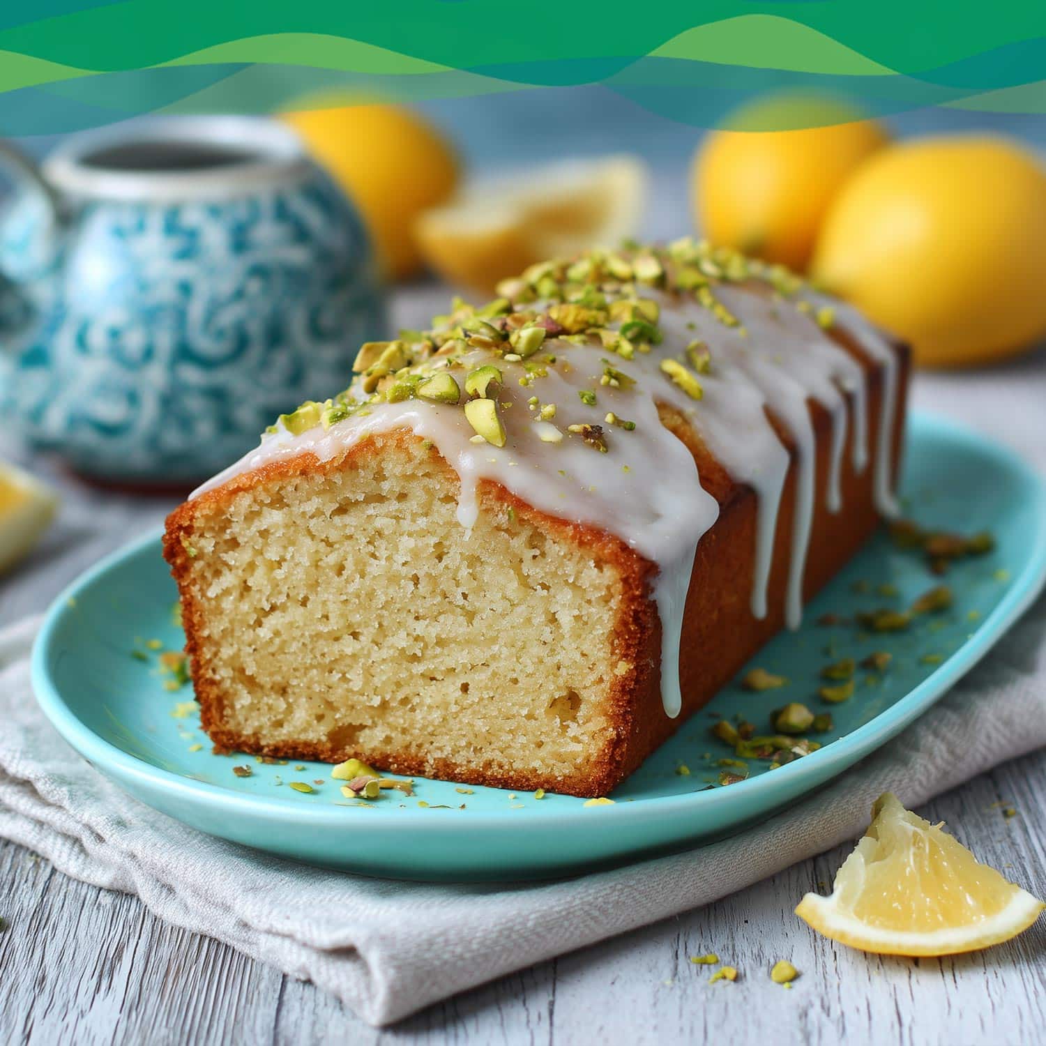 Veganer Zitronenkuchen klassisch 13 Veganer Zitronenkuchen mit Pistazien und Zuckerguss
