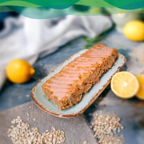 Zitronenkuchen vegan glutenfrei 2 Zitronenkuchen vegan glutenfrei mit Haferflocken mit Glasur