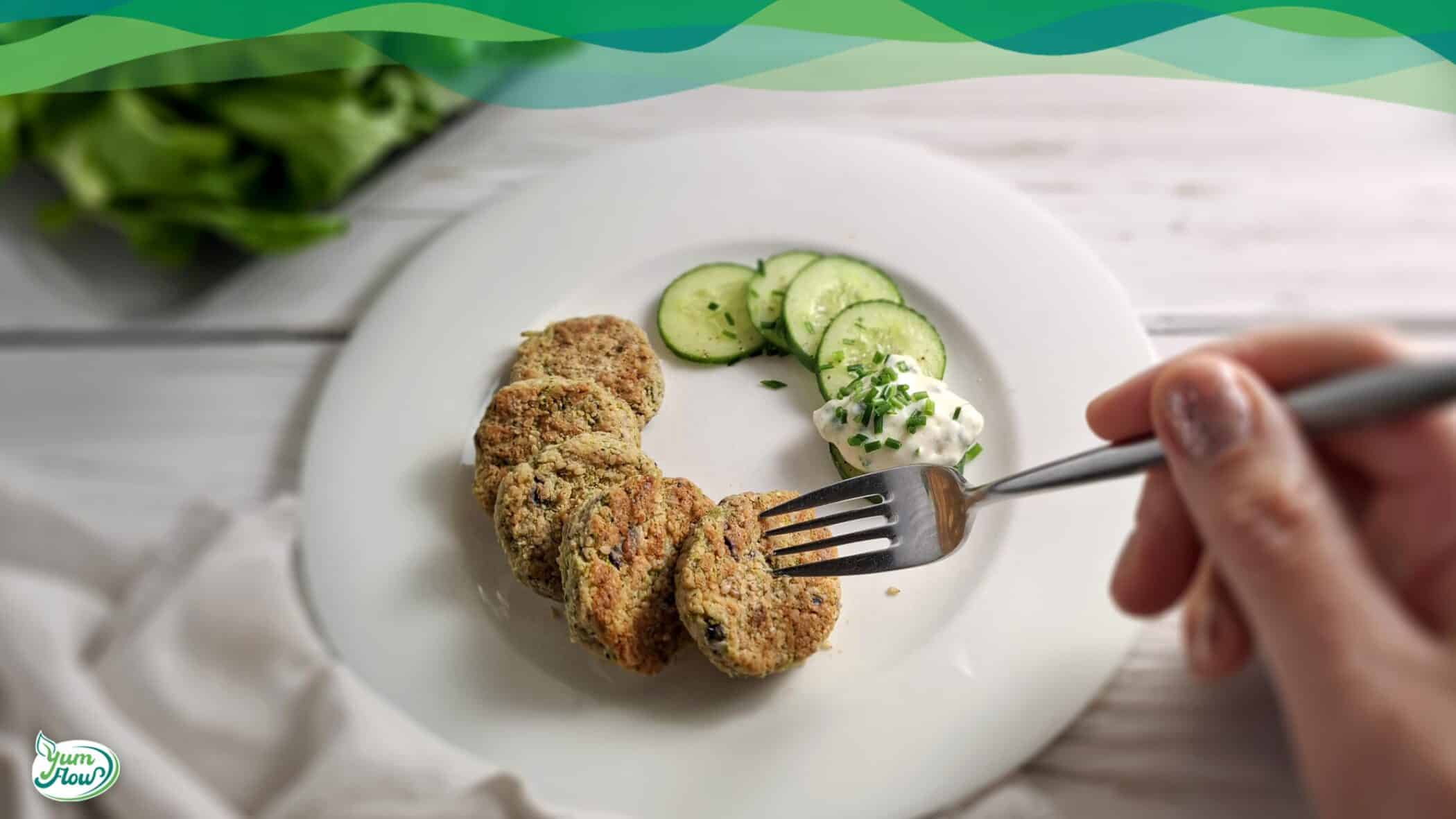Brokkoli Nuggets vegan 11 Brokkoli Nuggets vegan mit Gurken