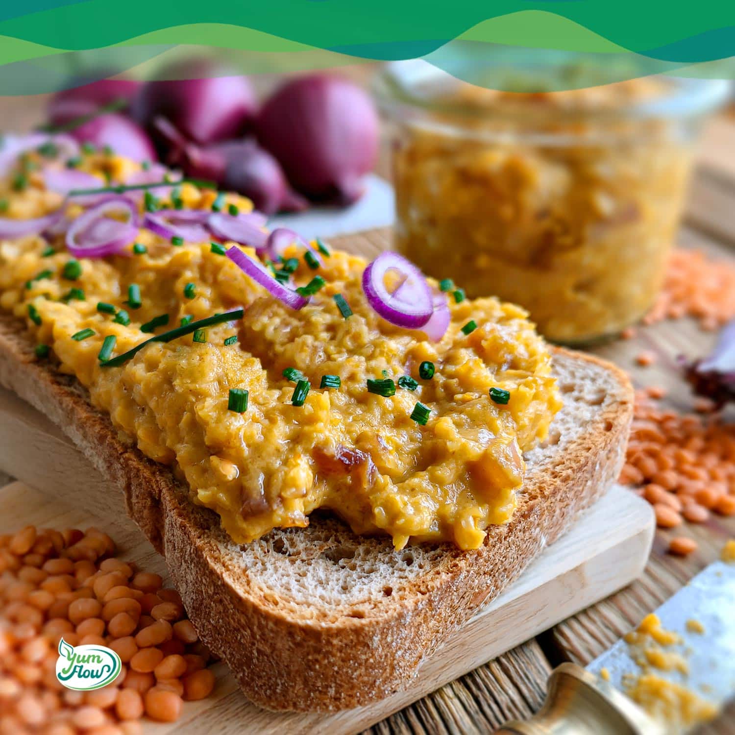 Linsen Aufstrich vegan 13 Linsen Aufstrich vegan auf Brot
