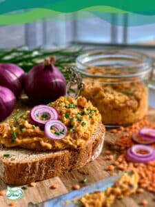 Linsen Aufstrich vegan 12 Linsen Aufstrich vegan auf Brot