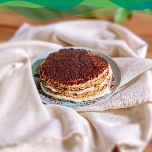 Reiswaffel Tiramisu 8 Reiswaffel Tiramisu vegan auf einem Teller