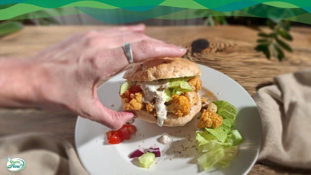 Veganer Döner mit Blumenkohl 17 Veganer Döner mit Blumenkohl und Gemüse