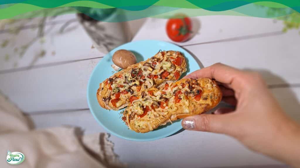 Veganes Baguette mit Gemüsebelag