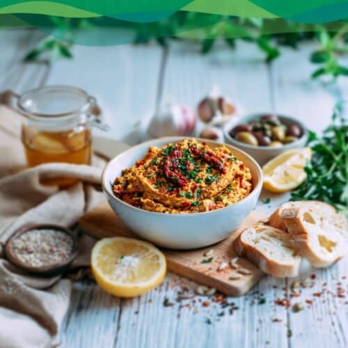 Tomaten Tofu Aufstrich 1 Veganer Aufstrich mit frischen Zutaten