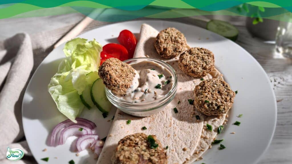 Falafel mit Salat und Soße