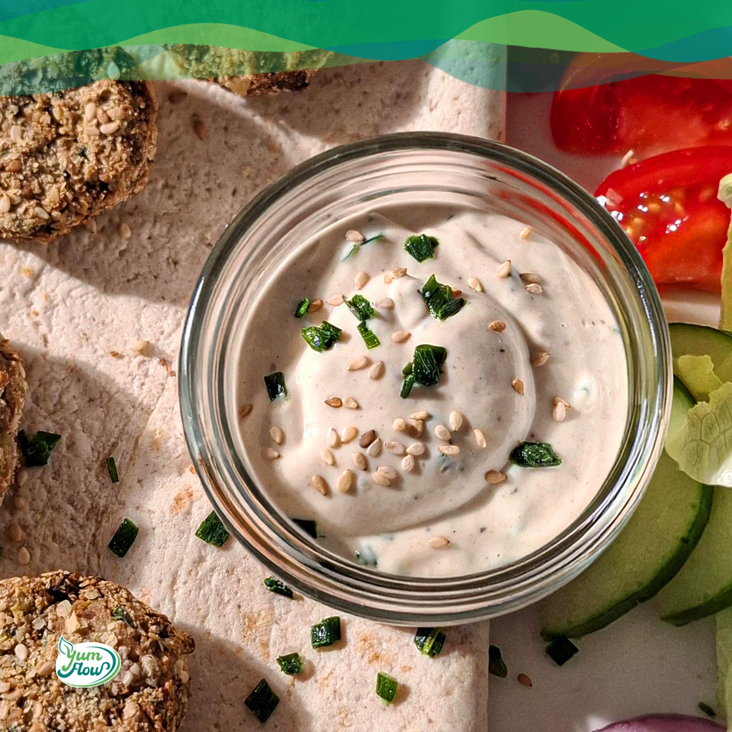 Tahini Sauce vegan 13 Tahini Sauce vegan mit frischen Kräutern