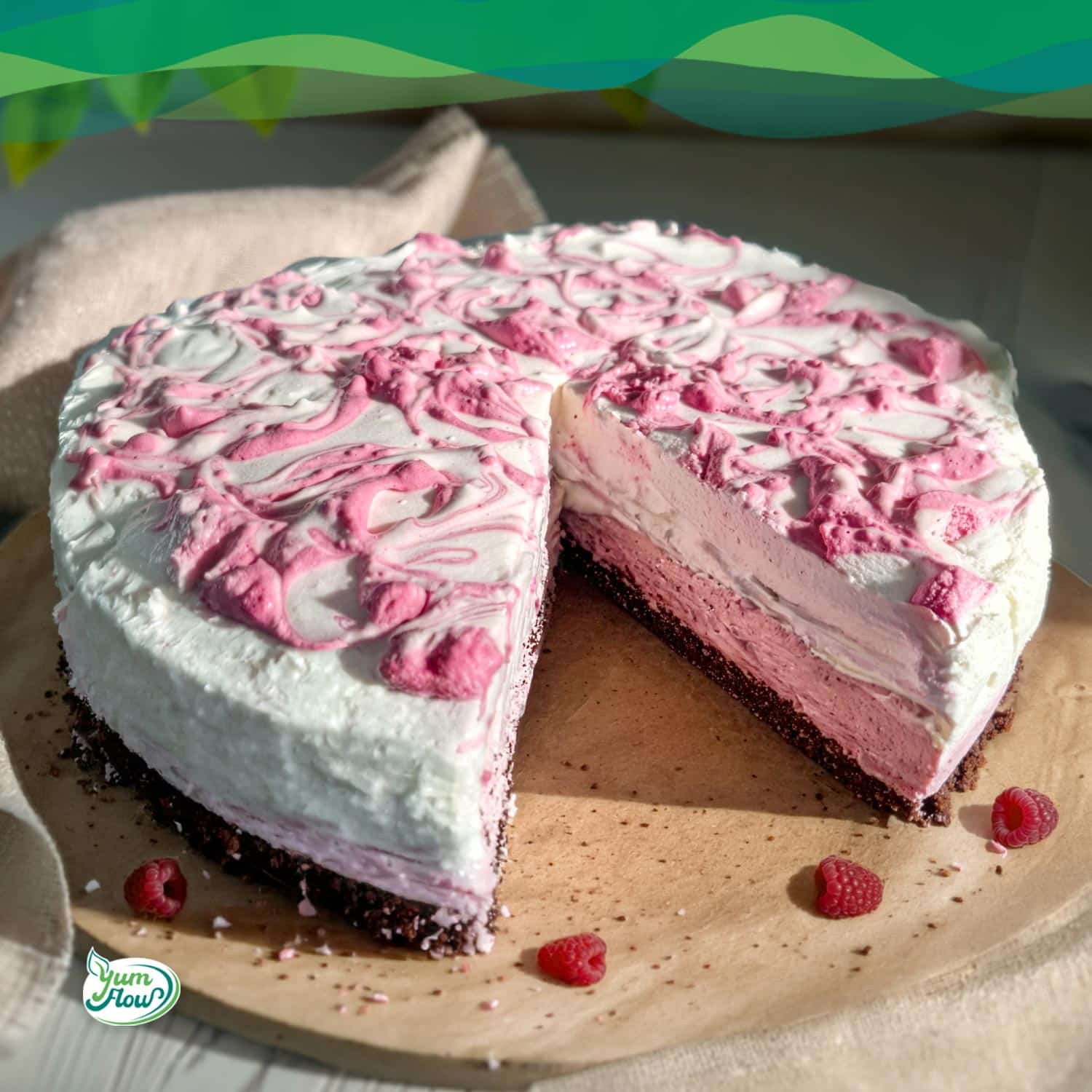 Vegane Himbeertorte 13 Vegane Himbeertorte mit Sahne