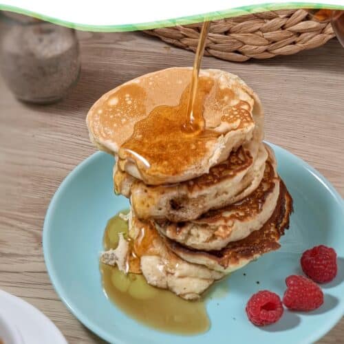 Vegane Pancakes 9 vegane Pancakes mit Ahornsirup