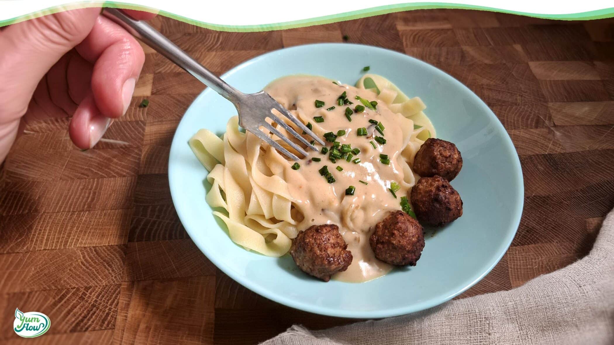 Vegane Rahmsauce 1 Vegane Rahmsauce servieren