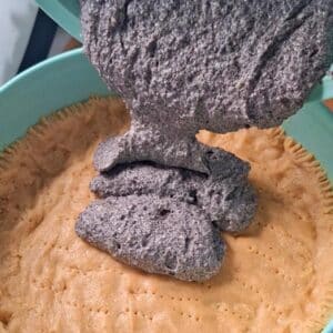 Veganer Mohnkuchen 16 veganer Mohnkuchen Füllung kommt auf Boden