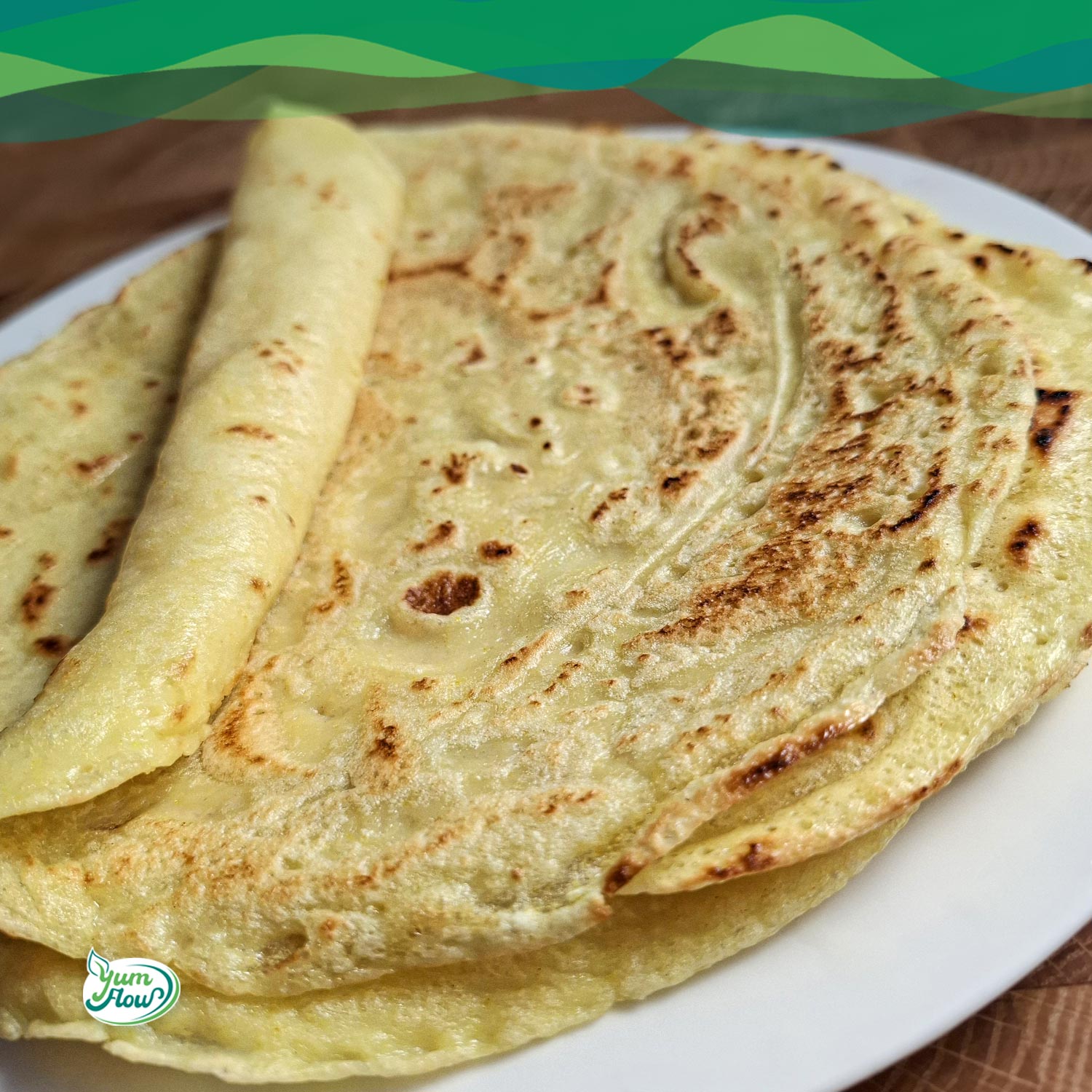 Vegane Pfannkuchen 13 veganer Pfannkuchen auf Teller