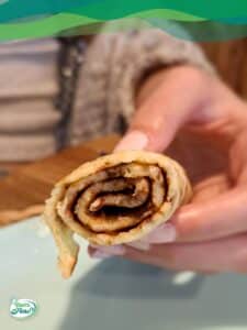 Vegane Pfannkuchen 12 vegane Pfannkuchen gerollt mit Schoko